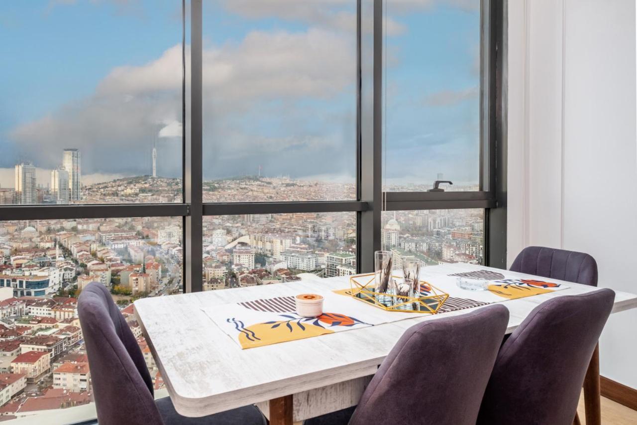 Charming Flat With City View In Atasehir Istanbul Exterior foto