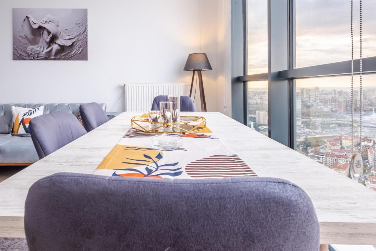 Charming Flat With City View In Atasehir Istanbul Exterior foto